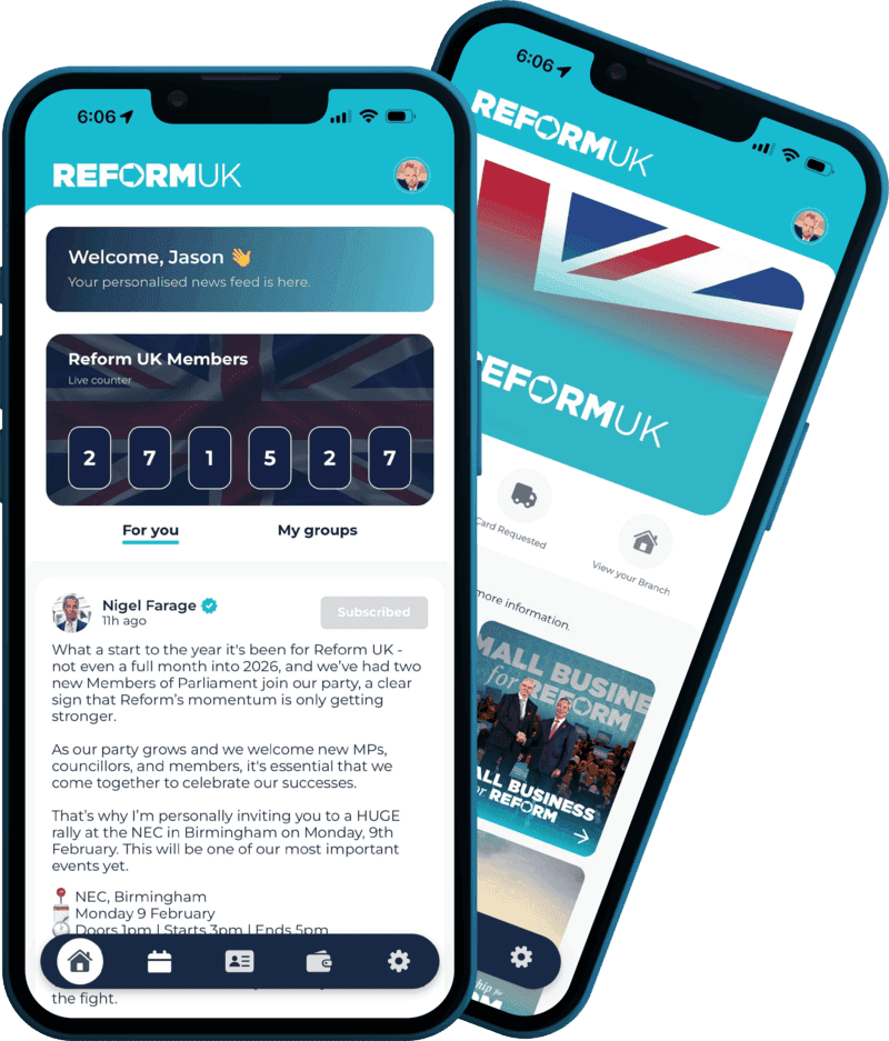 ReformGo mobile app preview on two phones
